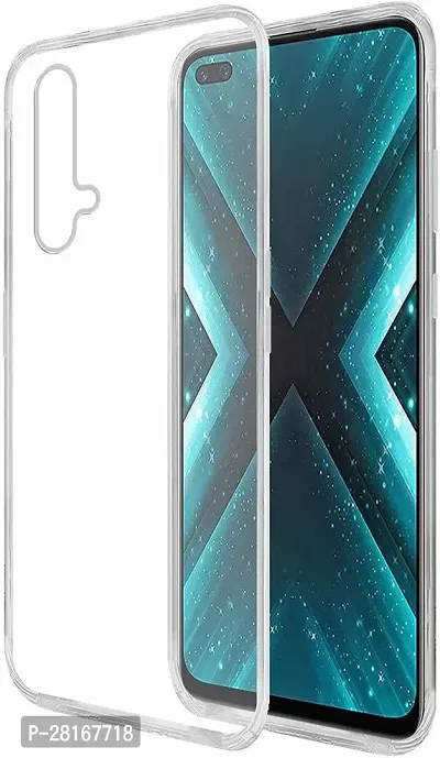 BINTAGE Flexible Rubber Back Cover for realme X3 Super Zoom - Transparent-thumb0