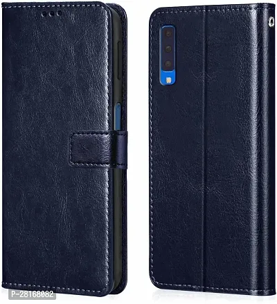 BINTAGE Magnetic Case Artificial Leather Flip Cover for SAMSUNG Galaxy A7 - SM-A750F - Attractive Blue-thumb2