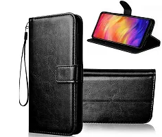 BINTAGE Magnetic Case Artificial Leather Flip Cover for Mi Redmi Note 3 - Venom Black-thumb1