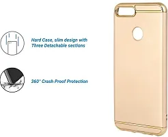 BINTAGE Grip Case Plastic Back Cover for Huawei Honor 9N - LLD-AL20 - Golden-thumb1