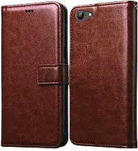 BINTAGE Magnetic Case Artificial Leather Flip Cover for Vivo 1801 / Vivo Y71i - Red-thumb2