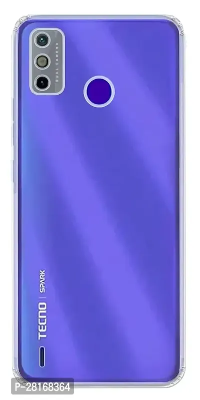 BINTAGE Flexible Rubber Back Cover for Tecno KE5 /Spark Go 2020 - Transparent-thumb2