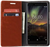 BINTAGE Magnetic Case Artificial Leather Flip Cover for Lenovo XT 1902-3 -Lenovo K8 Note - Chocolate Brown-thumb2