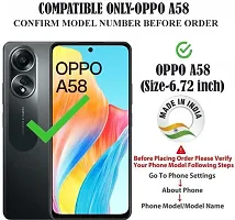 BINTAGE Flexible Silicon Back Cover for OPPO CPH2577 / A58 4G (6.72 inch) - Black-thumb3