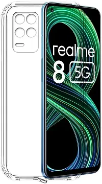 BINTAGE Flexible Rubber Back Cover for Realme  RMX3242 / Narzo30 5G - Transparent-thumb1