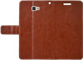 BINTAGE Magnetic Case Artificial Leather Wallet Case Cover for Samsung Galaxy C9 Pro - Brown-thumb1