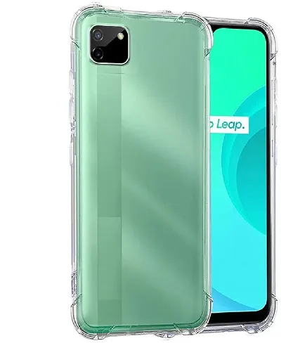Realme Narzo 20 Shockproof Crystal Clear TPU Soft Back Cover Case with Cushioned Edges for Ultimate Protection for (Transparent) by sfprintz-28