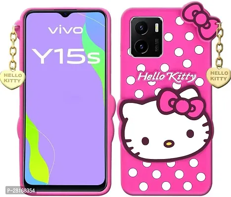 BINTAGE Flexible Silicon Back Cover for vivo V2120 / vivo_ Y15s - Dark Pink-thumb0