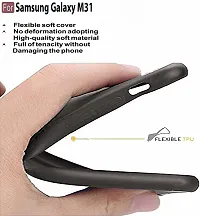 BINTAGE Flexible Rubber Back Cover for Samsung Galaxy M31 -SM-M315F - Black TPU-thumb2