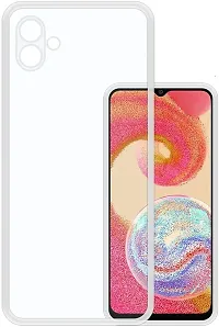 BINTAGE Flexible Rubber Back Cover for SAMSUNG Galaxy A04e - Transparent-thumb1