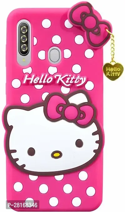 BINTAGE Flexible Silicon Back Cover for Kitty Vivo U10 /Y12 /Y15 /Y17 - Dark Pink-thumb0