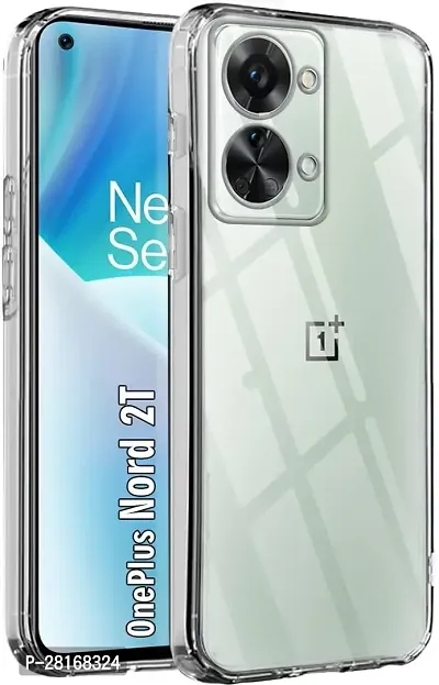 BINTAGE Flexible Silicon Back Cover for OnePlus CPH2401/ 1+ Nord 2T 5G - Transparent-thumb0