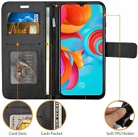 BINTAGE Magnetic Case Artificial Leather Flip Cover for Mi Redmi Note 3 - Venom Black-thumb3