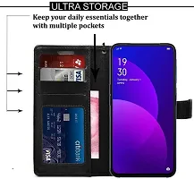 BINTAGE Magnetic Case Artificial Leather Flip Cover for Vivo 1610/ Y55L / Y55s / Y55 - Venom Black-thumb2