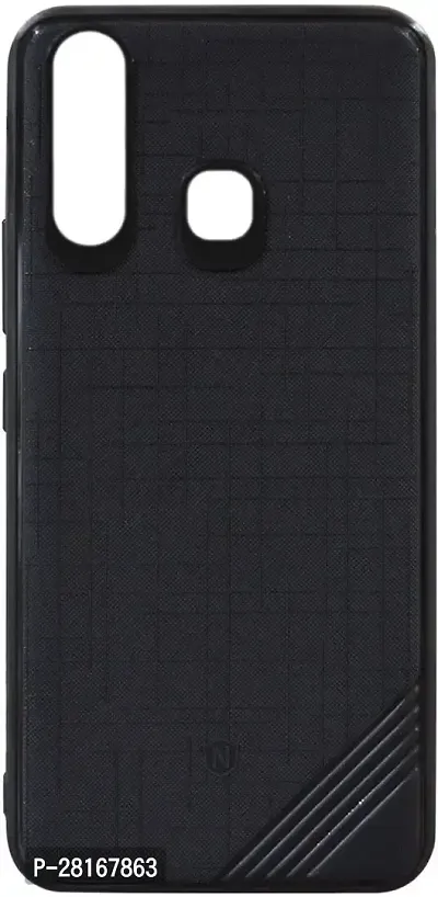 BINTAGE Flexible Rubber Back Cover for Vivo Y19 - Black-thumb2