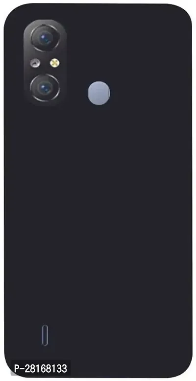 BINTAGE Flexible Rubber Back Cover for Itel A49 - Black-thumb0