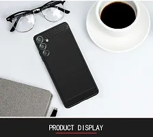 BINTAGE Silicone Matte Rubber Hybrid Case Back Cover for SAMSUNG A55 5G - SM-A556E - Black-thumb4