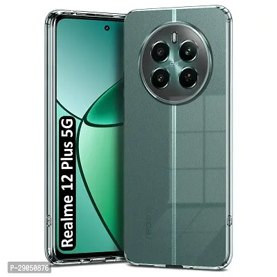 BINTAGE soft Rubber Back Cover for Realme 12 Plus 5G - Transparent-thumb2