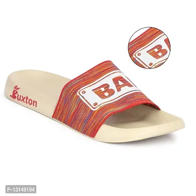 Buxton Mens Flip Flop Slipper Multicolored (ORANGE, numeric_8)-thumb3