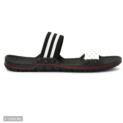 Buxton Men's Comfortable Flip flop Slippers (BLACK, numeric_6)-thumb3