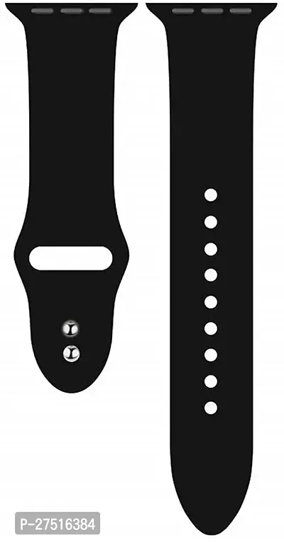 Replacement Strap For W26, W26 Plus Also Compatible With 42-45 Mm Dial 42 Mm Silicone Watch Strap Black-thumb2