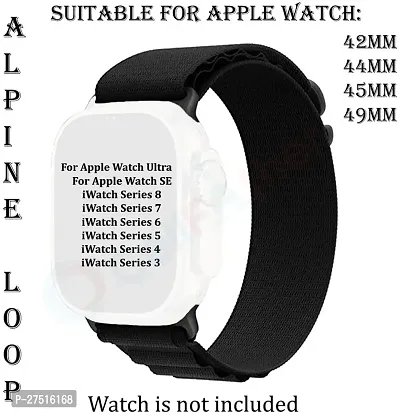 Alpine Loop Straps Compatible With Watch 49Mm 45Mm 44Mm 42Mm Only Straps 49 Mm Fabric Watch Strap Black-thumb4