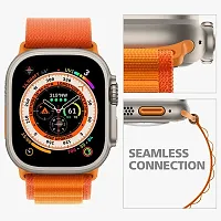 Nylon 49Mm 45Mm 44Mm 42Mm, Replacement Strap For Series 8/7/6/5/4/3/2/1/Se/ 230 Mm Fabric Watch Strap Orange-thumb2