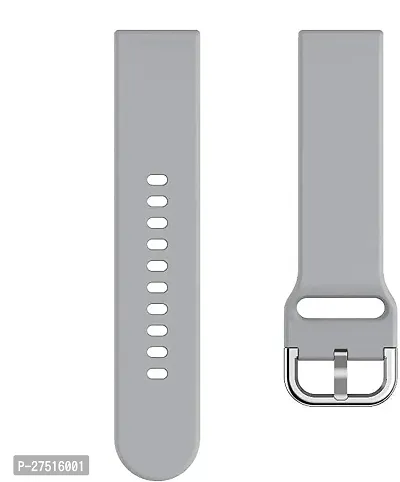 19Mm Strap Metal Buckle Compatible With Noise Colorfit Pro 2 19 Mm Silicone Watch Strap Grey