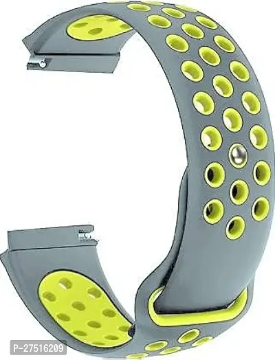 Nike 20 Mm Silicone Watch Strap Neon Green, Grey-thumb0