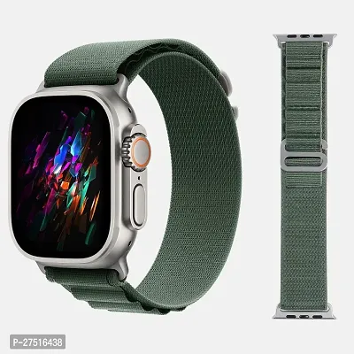 Alpine Loop 49Mm For Apple Watch Compatabile Apple Ultra 49 Mm Fabric Watch Strap Green-thumb2