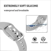 19Mm Silicone Strap For Noise Colorfit Pro 2, Boat Storm Sports Band 19 Mm Silicone Watch Strap Light Grey-thumb2