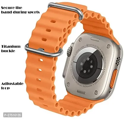 Bands Compatible With Series Ultra/8/7/6/5/4/3/2/1/Se42Mm 44Mm 45Mm 49Mm 44 Mm Silicone Watch Strap Orange