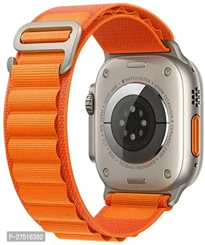 Alpine Loop Compatible With Iwatch Band Ultra 49Mm 45Mm 44Mm 42Mm Polyester 42 Mm Silicone Watch Strap Orange-thumb0