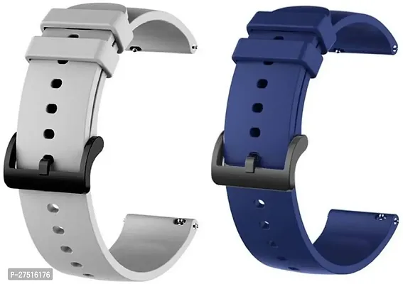 Smart Watch Band Strap Belt 22Mm For Smartwatch Band Silicon Grey And Blue 22 Mm Silicone Watch Strap Mullti Color