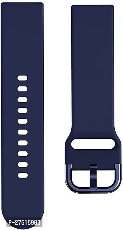 19Mm Smartwatch Strap Metal Buckle Compatible With Noise Colorfit Pro 19 Mm Silicone Watch Strap Blue