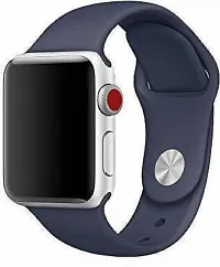 Soft Silicon Strap Band For Iwatch Series 1/2/3/4/5/6 And Se 44Mm,42Mm 44 Mm Silicone Watch Strap Navy Blue-thumb2