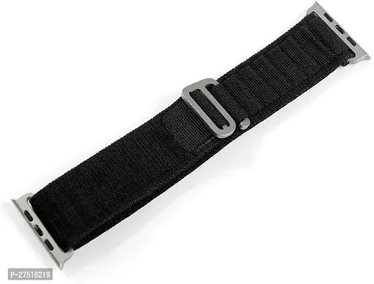 Alpine Loop Iwatch 42/44/45/49Mm Iwatch Ultra Series 8/7/Se/5/4 220 Mm Fabric Watch Strap Black