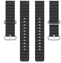 Watch Strap/Band 22Mm Silicon Black 22 Mm Silicone Watch Strap Black-thumb2