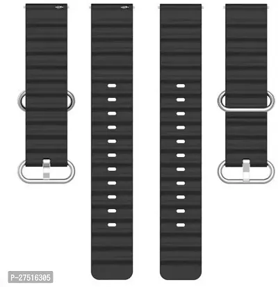 Watch Strap/Band 22Mm Silicon Black 22 Mm Silicone Watch Strap Black-thumb3