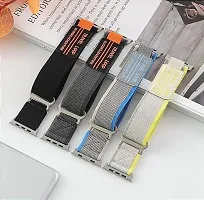 Trail Loop Watch Strap For 49 45 44 42 Mm Also For Series 9 8 7 6 5 4 3 2 1 Se 49 Mm Fabric Watch Strap Grey, Yellow-thumb1