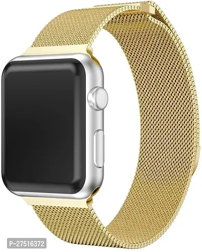 Magnetic Strap Compatible With Iwatch Series 7/6/5/4/3/2/1/Se42/44/45Mm 44 Mm Metal Watch Strap Gold-thumb3