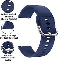 Colorfit Pulse Grand/Ultra 3/Pro 5 Max, Quad Call, Pulse 2, Mettalix, Twist 22 Mm Silicone Watch Strap Blue, Black, Grey Pack Of 3-thumb2