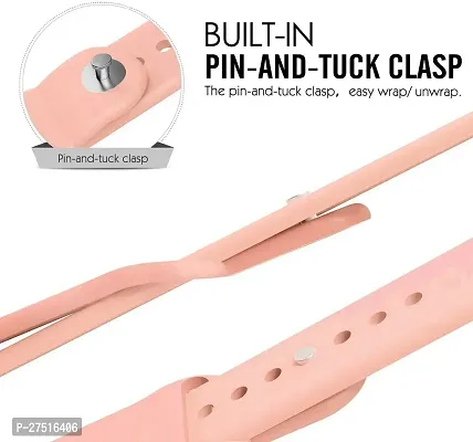 Y11Aip09 Iwatch Strap Compatible With Iwatch Series 7/6/5/4/3/2/1/Se Size 42/44/ 45 Mm Silicone Watch Strap Pink-thumb2