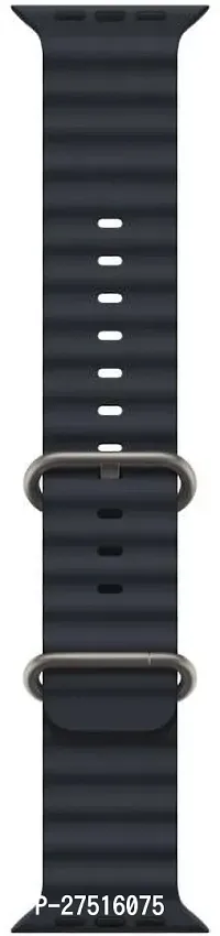 Compat For Straps 49Mm 45Mm 44Mm 42Mm,Sport Loop Metal Buckle For Iwatch Series 49 Mm Silicone Watch Strap Black, Ocean Band