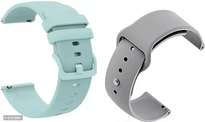 Buckle Silicone Belt 22Mm Compatible With Noise Noisefit Active Sports Band 22 Mm Silicone Watch Strap Light Green, Light Grey Dot