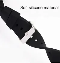 22Mm Silicone Smart Watch Strap Compatible With Colorfit Pro 3, Active Straps 22 Mm Silicone Watch Strap Black-thumb1