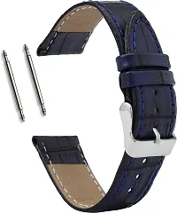 H28Clb09 Univarsal Vegan Leather22 Mm 22 Mm Synthetic Leather Watch Strap Blue-thumb1