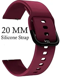 Strap Compatible With Amazfitgts2Mini/Bip/Pro/Lite/Gts/2/2E,Bips,Galaxy Active2 20 Mm Silicone Watch Strap Maroon-thumb1