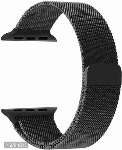 Smart Watch Strap Compatible With Series 1/2/3/4/5/6/7 With Magnetic Band 42Mm 44 Mm Stainless Steel Watch Strap Black-thumb0