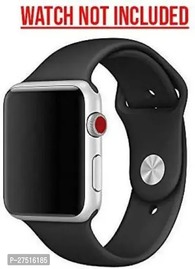 Soft Silicone Strap Band For Apple Watch Series 1/2/3/4/5/6 And Se 42Mm,44Mm 42 Mm Silicone Watch Strap Black-thumb4